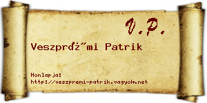 Veszprémi Patrik névjegykártya