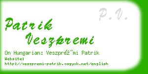 patrik veszpremi business card